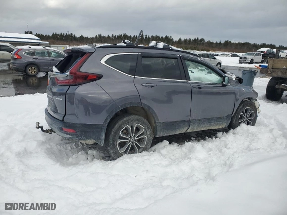 2022 Honda CR-V EX with VIN 2HKRW2H52NH656664, listed as a Copart auction lot 43686315 with 0 mi miles and Salvage Title. Bid and sale history available at carsss.com. Image 3.