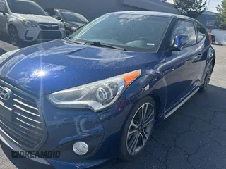 2016 Hyundai Veloster Turbo with VIN KMHTC6AE8GU260274, listed as a Copart auction lot 66046955 with 112,582 mi miles and Salvage title. Bid and sale history available at DreamBid. Image 2.