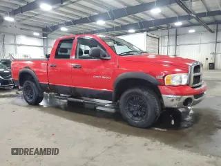 2005 Dodge 1500 SLT with VIN 1D7HU18D25J613961, listed as a Copart auction lot 53507555 with 163,110 mi miles and Salvage Title. Bid and sale history available at carsss.com. Image 4.