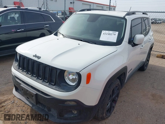 2017 Jeep Renegade Altitude with VIN ZACCJABHXHPG42119, listed as a IAAI auction lot 42248279 with 76,326 mi miles and . Bid and sale history available at DreamBid. Image 2.