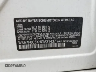 2017 BMW 7 Series 750i with VIN WBA7F0C5XHGM21437, listed as a Copart auction lot 55671543 with 65,085 mi miles. Bid and sale history available at carsss.com. Image 12.