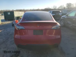 2022 Tesla Model Y Performance with VIN 7SAYGDEF2NF323142, listed as a Copart auction lot 48218235 with 43,524 mi miles and Salvage Title. Bid and sale history available at DreamBid. Image 6.