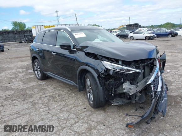 2024 Infiniti QX60 Luxe with VIN 5N1DL1FS1RC335847, listed as a IAAI auction lot 42255354 with 12,219 mi miles and . Bid and sale history available at DreamBid. Image 1.