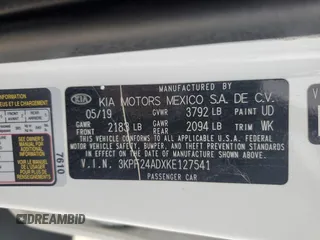 2019 Kia Forte LXS with VIN 3KPF24ADXKE127541, listed as a Copart auction lot 83385334 with 71,785 mi miles and Clean Title. Bid and sale history available at carsss.com. Image 13.