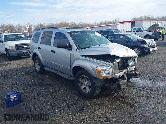 2004 Dodge Durango SLT with VIN 1D4HB48D04F183062, listed as a IAAI auction lot 41814605 with 179,046 mi miles and . Bid and sale history available at DreamBid. Image 1.