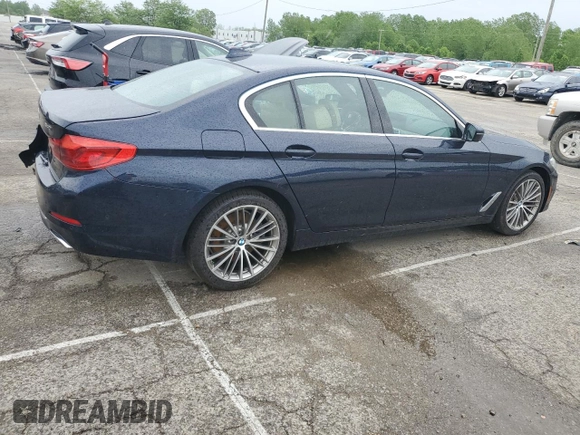 2019 BMW 5 Series 540i xDrive with VIN WBAJE7C55KWW20474, listed as a Copart auction lot 55219625 with 40,095 mi miles and Salvage title. Bid and sale history available at DreamBid. Image 3.