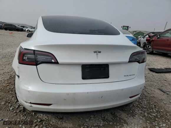 2020 Tesla Model 3 Long Range with VIN 5YJ3E1EB6LF628164, listed as a Copart auction lot 50830385 with 97,496 mi miles and Clean Title. Bid and sale history available at carsss.com. Image 6.
