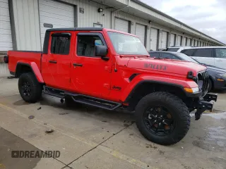 2022 Jeep Gladiator Willys with VIN 1C6HJTAG7NL167580, listed as a Copart auction lot 79895914 with 45,544 mi miles and Salvage title. Bid and sale history available at DreamBid. Image 4.