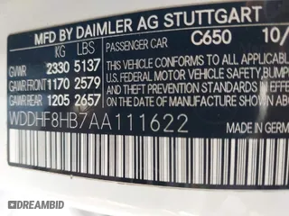 2010 Mercedes-Benz E-Class E 350 Luxury with VIN WDDHF8HB7AA111622, listed as a IAAI auction lot 41708136 with 166,708 mi miles. Bid and sale history available at carsss.com. Image 9.