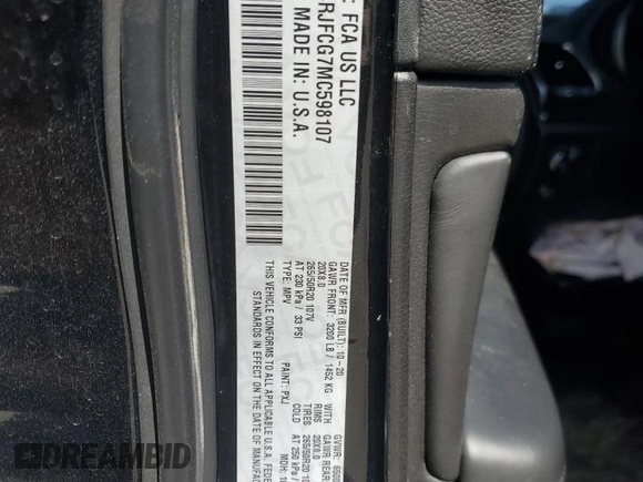 2021 Jeep Grand Cherokee High Altitude with VIN 1C4RJFCG7MC598107, listed as a Copart auction lot 53975805 with 68,740 mi miles and Salvage title. Bid and sale history available at DreamBid. Image 13.