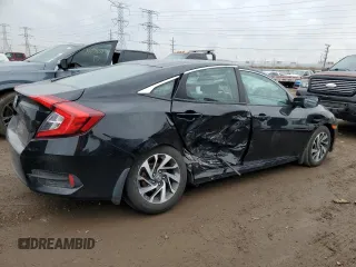 2016 Honda Civic EX with VIN 19XFC2F77GE053975, listed as a Copart auction lot 51849965 with 89,535 mi miles and Salvage Title. Bid and sale history available at DreamBid. Image 3.