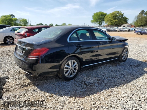 2019 Mercedes-Benz C 300 with VIN 55SWF8DBXKU294402, listed as a Copart auction lot 52570985 with 51,995 mi miles and Salvage Title. Bid and sale history available at DreamBid. Image 3.
