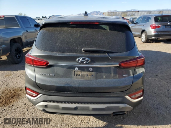 2019 Hyundai Santa Fe SEL with VIN 5NMS3CAD9KH066567, listed as a Copart auction lot 50537375 with 90,288 mi miles and Salvage Title. Bid and sale history available at carsss.com. Image 6.