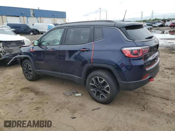2019 Jeep Compass Trailhawk z VIN 3C4NJDDB0KT650118, wystawiony jako Copart lot #58597965 z przebiegiem 38 908 mil mil oraz Czysty tytuł • Clean title. Historia ofert i sprzedaży dostępna na DreamBid. Obrazek 2.