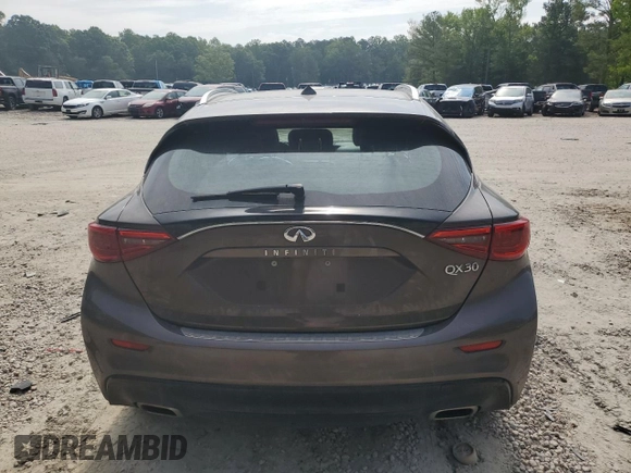 2018 Infiniti QX30 ESSENTIAL with VIN SJKCH5CP1JA053259, listed as a Copart auction lot 53453713 with 0 mi miles and Non Repairable. Bid and sale history available at carsss.com. Image 6.