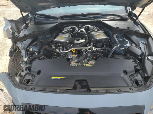 2021 Infiniti Q50 Red Sport 400 with VIN JN1FV7DPXMM850473, listed as a Copart auction lot 67663204 with 63,692 mi miles and Salvage Title. Bid and sale history available at DreamBid. Image 12.