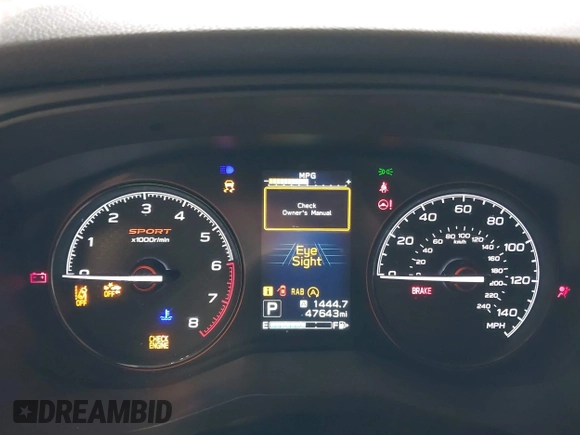 2019 Subaru Forester Sport with VIN JF2SKAPC6KH591322, listed as a IAAI auction lot 41981902 with 47,643 mi miles. Bid and sale history available at carsss.com. Image 7.