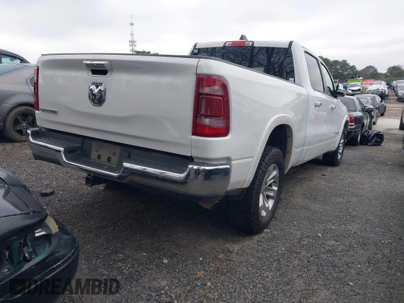 2020 Ram 1500 with VIN 1C6RRERG6LN229520, listed as a IAAI auction lot 41571774 with 102,908 mi miles and . Bid and sale history available at DreamBid. Image 4.