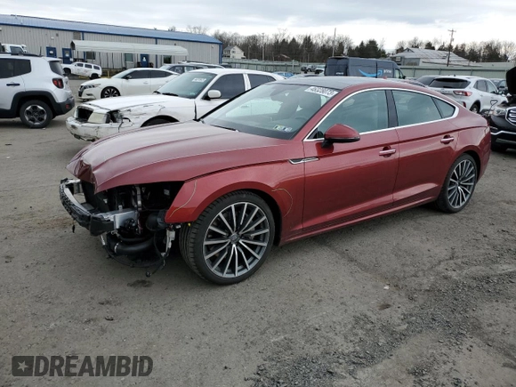 2018 Audi A5 Sportback Prestige with VIN WAUCNCF55JA128987, listed as a Copart auction lot 46328073 with 47,054 mi miles. Bid and sale history available at carsss.com. Image 1.