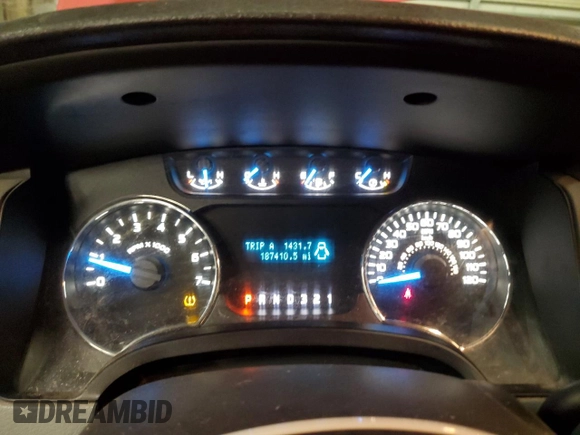 2012 Ford F-150 XL with VIN 1FTFW1CF0CFA15274, listed as a Copart auction lot 50953965 with 187,410 mi miles and Clean Title. Bid and sale history available at carsss.com. Image 9.