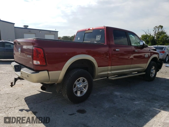 2012 Ram 2500 Laramie Longhorn with VIN 3C6UD5GL4CG225905, listed as a Copart auction lot 68752344 with 141,210 mi miles and Salvage Title. Bid and sale history available at carsss.com. Image 3.