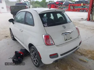2013 FIAT 500 Sport z VIN 3C3CFFBR6DT554585, wystawiony jako IAAI lot #42219549 z przebiegiem 91 091 mil mil oraz . Historia ofert i sprzedaży dostępna na DreamBid. Obrazek 3.