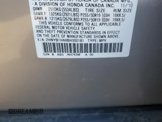 2011 Acura ZDX Tech Pkg with VIN 2HNYB1H44BH500181, listed as a Copart auction lot 84931064 with 181,100 mi miles and Salvage Title. Bid and sale history available at carsss.com. Image 14.