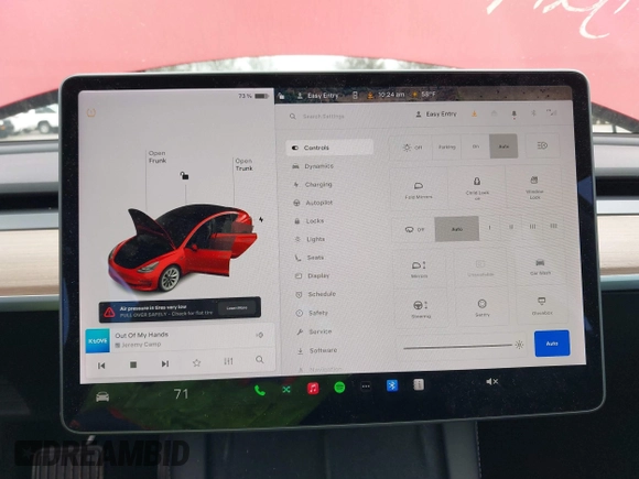 2021 Tesla Model 3 Long Range with VIN 5YJ3E1EB2MF079595, listed as a IAAI auction lot 41621546 with 45,616 mi miles. Bid and sale history available at carsss.com. Image 18.