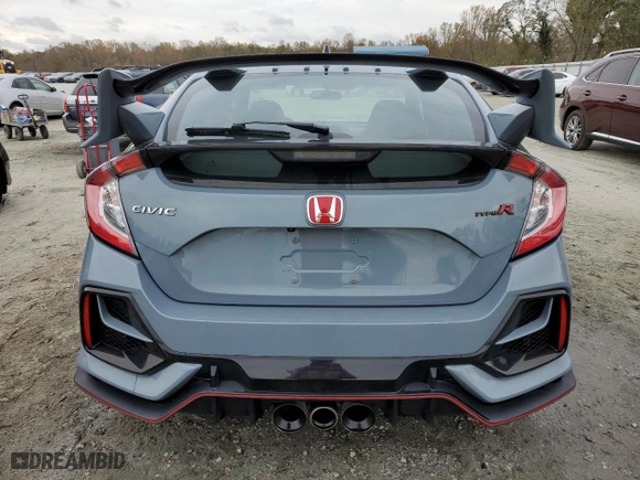 2021 Honda Civic Type R Touring with VIN SHHFK8G77MU203527, listed as a Copart auction lot 71277114 with 23,672 mi miles and Non Repairable. Bid and sale history available at carsss.com. Image 6.