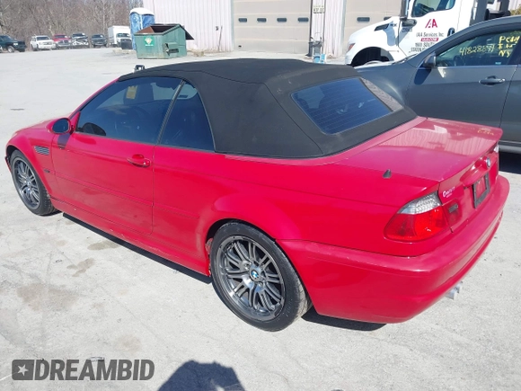 2002 BMW 3 Series M3 with VIN WBSBR93482EX23160, listed as a IAAI auction lot 41908228 with 106,955 mi miles. Bid and sale history available at carsss.com. Image 3.
