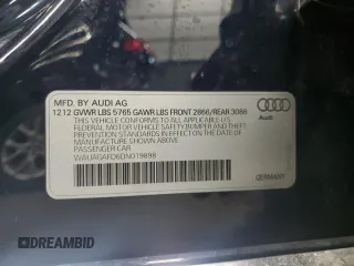2013 Audi A8 3.0L with VIN WAUAGAFD6DN019898, listed as a Copart auction lot 45758405 with 105,190 mi miles and Clean title. Bid and sale history available at DreamBid. Image 12.
