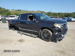 2024 Chevrolet Silverado 1500 High Country with VIN 1GCUDJEL6RZ126841, listed as a Copart auction lot 68717724 with 8,689 mi miles and Salvage Title. Bid and sale history available at DreamBid. Image 4.