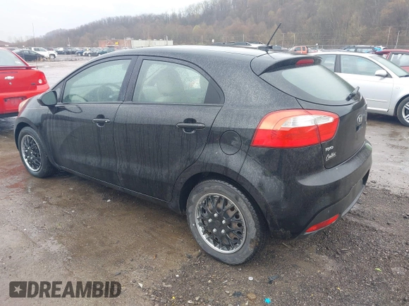 2013 Kia Rio LX with VIN KNADM5A35D6224764, listed as a IAAI auction lot 42004548 with 103,582 mi miles. Bid and sale history available at carsss.com. Image 3.