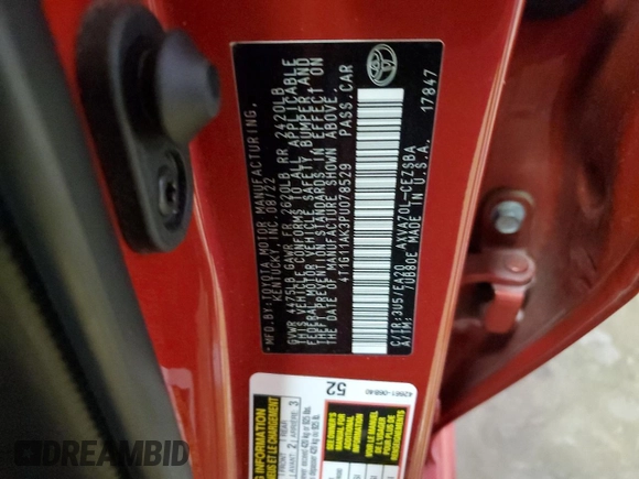2023 Toyota Camry SE with VIN 4T1G11AK3PU078529, listed as a Copart auction lot 45859675 with 75,230 mi miles and Salvage Title. Bid and sale history available at DreamBid. Image 14.