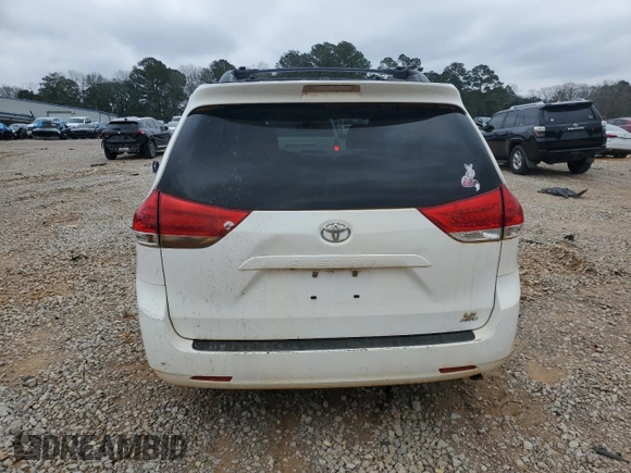 2012 Toyota Sienna LE with VIN 5TDJK3DC0CS043968, listed as a Copart auction lot 45854755 with 166,196 mi miles and Salvage Title. Bid and sale history available at carsss.com. Image 6.