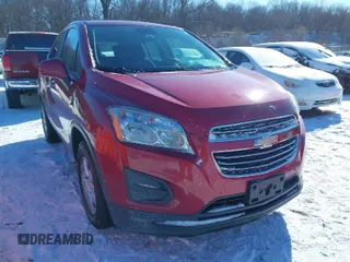 2015 Chevrolet Trax LS with VIN KL7CJPSB6FB223753, listed as a IAAI auction lot 41412298 with 66,845 mi miles. Bid and sale history available at carsss.com. Image 1.