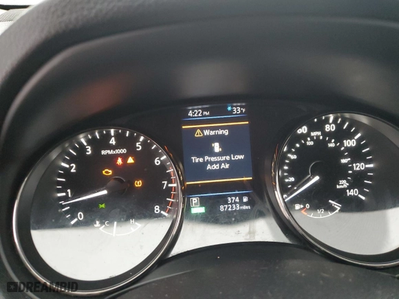 2019 Nissan Rogue SV with VIN KNMAT2MV2KP512477, listed as a Copart auction lot 45141825 with 87,233 mi miles and Salvage Title. Bid and sale history available at carsss.com. Image 9.