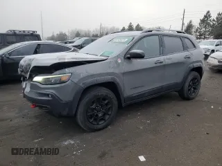 2019 Jeep Cherokee Trailhawk with VIN 1C4PJMBN4KD376000, listed as a Copart auction lot 87429374 with 81,260 mi miles and Salvage Title. Bid and sale history available at DreamBid. Image 1.