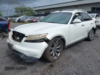 2004 Infiniti FX35 with VIN JNRAS08U54X105281, listed as a IAAI auction lot 41785353 with 121,231 mi miles. Bid and sale history available at carsss.com. Image 17.