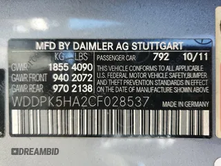 2012 Mercedes-Benz SLK 350 с VIN WDDPK5HA2CF028537, выставлен на аукционе Copart как лот 57309275 с пробегом 88 214 миль миль и Списание • Salvage title. История ставок и продаж доступна на DreamBid. Изображение 12.
