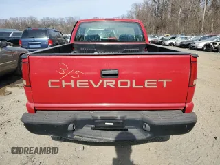 1998 Chevrolet S-10 with VIN 1GCCS144GWK148476, listed as a Copart auction lot 48180025 with 0 mi miles and Salvage Title. Bid and sale history available at carsss.com. Image 6.