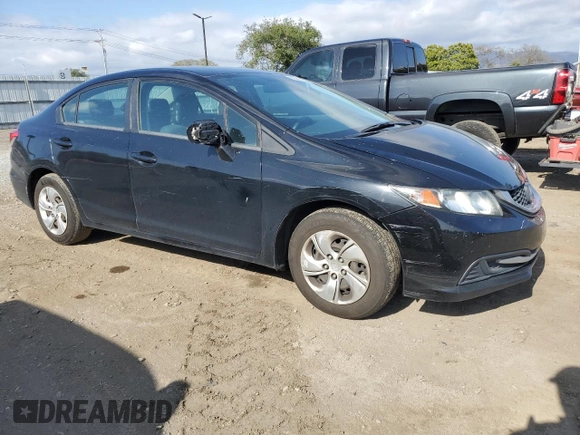 2014 Honda Civic Sedan LX with VIN 19XFB2F59EE234655, listed as a Copart auction lot 50932145 with 197,540 mi miles and Salvage Title. Bid and sale history available at carsss.com. Image 4.