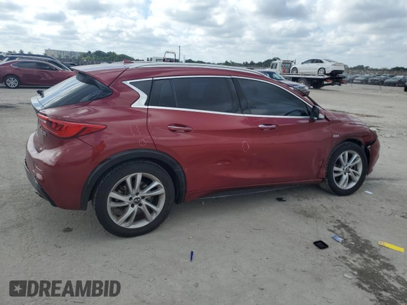 2019 Infiniti QX30 Essential with VIN SJKCH5CPXKA006796, listed as a Copart auction lot 43328315 with 101,579 mi miles and Salvage title. Bid and sale history available at DreamBid. Image 3.