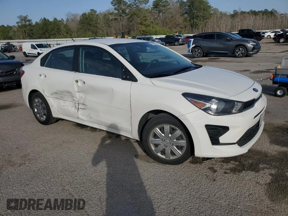 2021 Kia Rio LX with VIN 3KPA24AD6ME420396, listed as a Copart auction lot 46121885 with 53,484 mi miles and Salvage Title. Bid and sale history available at carsss.com. Image 4.