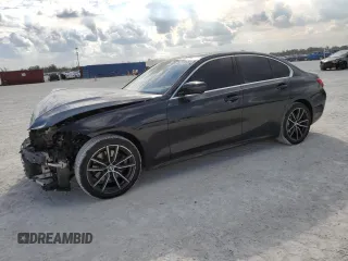 2021 BMW 3 Series 330i xDrive with VIN WBA5R7C08MFJ94101, listed as a Copart auction lot 86703334 with 51,533 mi miles and Salvage Title. Bid and sale history available at carsss.com. Image 1.