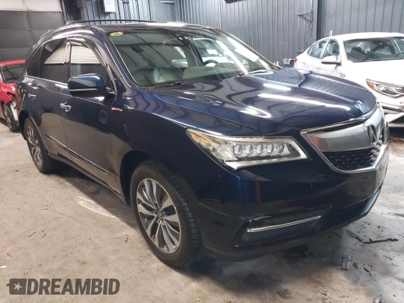 2016 Acura MDX w/Tech with VIN 5FRYD4H42GB037938, listed as a IAAI auction lot 41913723 with 109,547 mi miles. Bid and sale history available at carsss.com. Image 1.