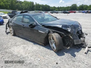 2016 BMW 6 Series 640i with VIN WBA6D0C56GD927512, listed as a Copart auction lot 57964824 with 0 mi miles and Salvage Title. Bid and sale history available at carsss.com. Image 4.