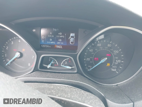 2017 Ford Focus SE with VIN 1FADP3F26HL320298, listed as a IAAI auction lot 41995617 with 128,704 mi miles. Bid and sale history available at carsss.com. Image 7.