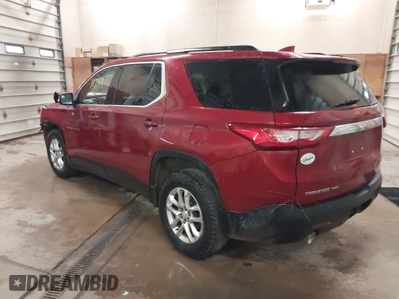 2019 Chevrolet Traverse LT Cloth z VIN 1GNEVGKW8KJ155191, wystawiony jako IAAI lot #41711343 z przebiegiem 202 711 mil mil oraz . Historia ofert i sprzedaży dostępna na DreamBid. Obrazek 3.