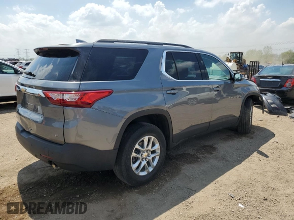 2019 Chevrolet Traverse LT Cloth z VIN 1GNERGKW5KJ291265, wystawiony jako Copart lot #55849985 z przebiegiem 52 651 mil mil oraz Szkoda całkowita • Salvage title. Historia ofert i sprzedaży dostępna na DreamBid. Obrazek 3.